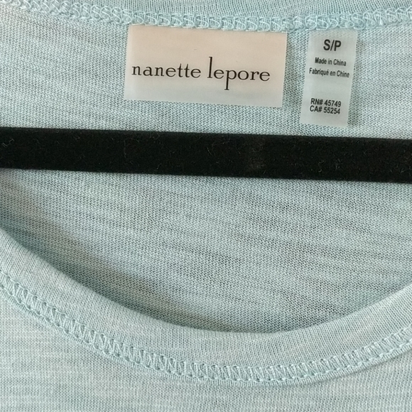 Nanette Lepore Play Knit Top Light Blue Size Small - Picture 5 of 9